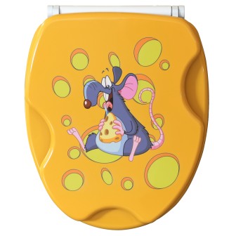WC-Sitz mit Absenkautomatik und Schnellverschluss Cheesy - Premium Toilettendeckel direkt vom Hersteller