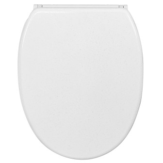 WC-Sitz mit Absenkautomatik und Schnellverschluss Glitzer Weiß - Premium Toilettendeckel direkt vom Hersteller