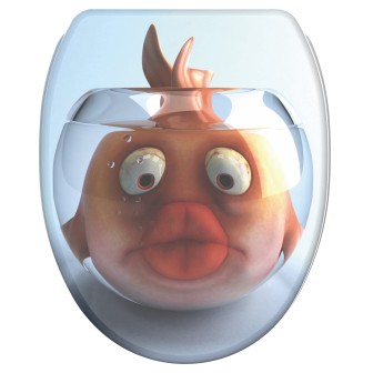 WC-Sitz mit Absenkautomatik und Schnellverschluss Goldfisch - Premium Toilettendeckel direkt vom Hersteller