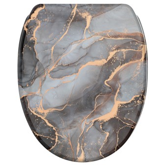 WC-Sitz mit Absenkautomatik und Schnellverschluss Marmor Abstrakt - Premium Toilettendeckel direkt vom Hersteller