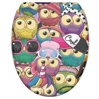 WC-Sitz mit Absenkautomatik und Schnellverschluss Owl - Premium Toilettendeckel direkt vom Hersteller