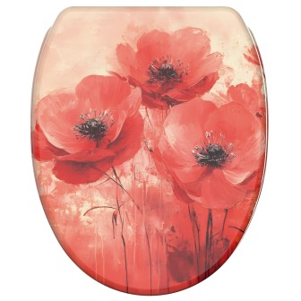 WC-Sitz mit Absenkautomatik und Schnellverschluss Poppy - Premium Toilettendeckel direkt vom Hersteller