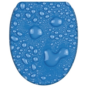 WC-Sitz mit Absenkautomatik und Schnellverschluss Tautropfen Blau - Premium Toilettendeckel direkt vom Hersteller
