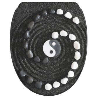 WC-Sitz mit Absenkautomatik und Schnellverschluss Yin Yang - Premium Toilettendeckel direkt vom Hersteller