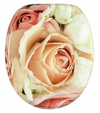 Soft Close Toilet Seat Pink Rose