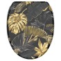 WC-Sitz mit Absenkautomatik und Schnellverschluss Golden Leaves - Premium Toilettendeckel direkt vom Hersteller