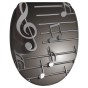 WC-Sitz mit Absenkautomatik und Schnellverschluss Musical Notes - Premium Toilettendeckel direkt vom Hersteller