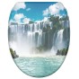 WC-Sitz mit Absenkautomatik und Schnellverschluss Wasserfall - Premium Toilettendeckel direkt vom Hersteller