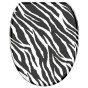 WC-Sitz mit Absenkautomatik und Schnellverschluss Zebra Look - Premium Toilettendeckel direkt vom Hersteller