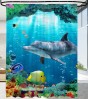 Duschvorhang Delphin Korallen 180 x 200 cm