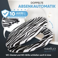 WC-Sitz mit Absenkautomatik Zebra Look - Premium Toilettendeckel direkt vom Hersteller