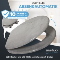 WC-Sitz mit Absenkautomatik Beton - Premium Toilettendeckel direkt vom Hersteller