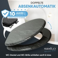 WC-Sitz mit Absenkautomatik Granit - Premium Toilettendeckel direkt vom Hersteller