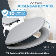 WC-Sitz mit Absenkautomatik Manhattan Grau