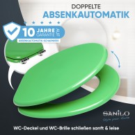WC-Sitz mit Absenkautomatik Grün - Premium Toilettendeckel direkt vom Hersteller