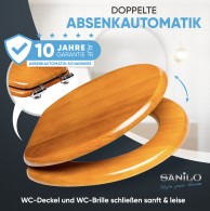 WC-Sitz mit Absenkautomatik Holz - Premium Toilettendeckel direkt vom Hersteller