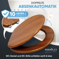 WC-Sitz mit Absenkautomatik Mahagoni