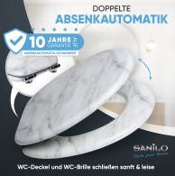 WC-Sitz mit Absenkautomatik Marmor - Premium Toilettendeckel direkt vom Hersteller