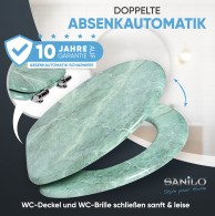 WC-Sitz mit Absenkautomatik Marmor Grün - Premium Toilettendeckel direkt vom Hersteller