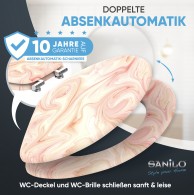 WC-Sitz mit Absenkautomatik Marmor Rosa - Premium Toilettendeckel direkt vom Hersteller