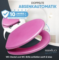 WC-Sitz mit Absenkautomatik Glitzer Pink - Premium Toilettendeckel direkt vom Hersteller