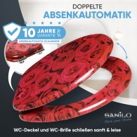 WC-Sitz mit Absenkautomatik Rosen - Premium Toilettendeckel direkt vom Hersteller