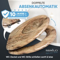 WC-Sitz mit Absenkautomatik Rustikal - Premium Toilettendeckel direkt vom Hersteller