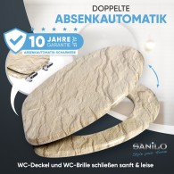 WC-Sitz mit Absenkautomatik Sand Stone - Premium Toilettendeckel direkt vom Hersteller