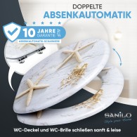 WC-Sitz mit Absenkautomatik Seestern - Premium Toilettendeckel direkt vom Hersteller