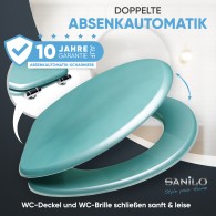 Soft Close Toilet Seat Glittering Turquoise