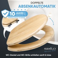 WC-Sitz mit Absenkautomatik Bambus - Premium Toilettendeckel direkt vom Hersteller