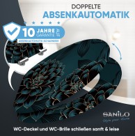 WC-Sitz mit Absenkautomatik Dahlien - Premium Toilettendeckel direkt vom Hersteller