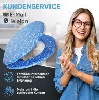 WC-Sitz mit Absenkautomatik Tautropfen Blau - Premium Toilettendeckel direkt vom Hersteller