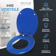 Soft Close Toilet Seat Blue