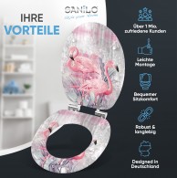 WC-Sitz mit Absenkautomatik Flamingo - Premium Toilettendeckel direkt vom Hersteller