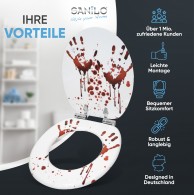 WC-Sitz mit Absenkautomatik Blood Hands - Premium Toilettendeckel direkt vom Hersteller