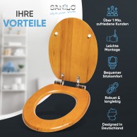 WC-Sitz mit Absenkautomatik Holz - Premium Toilettendeckel direkt vom Hersteller