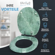 WC-Sitz mit Absenkautomatik Marmor Grün - Premium Toilettendeckel direkt vom Hersteller