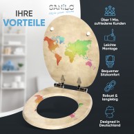 WC-Sitz mit Absenkautomatik International Map - Premium Toilettendeckel direkt vom Hersteller
