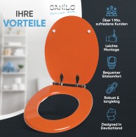 Soft Close Toilet Seat Orange