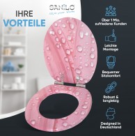 WC-Sitz mit Absenkautomatik Pink Flower - Premium Toilettendeckel direkt vom Hersteller