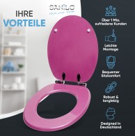 WC-Sitz mit Absenkautomatik Glitzer Pink - Premium Toilettendeckel direkt vom Hersteller