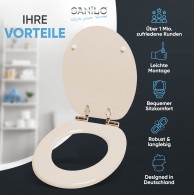 WC-Sitz mit Absenkautomatik Bahamabeige - Premium Toilettendeckel direkt vom Hersteller