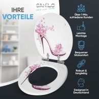 WC-Sitz mit Absenkautomatik Schuh - Premium Toilettendeckel direkt vom Hersteller