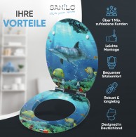 WC-Sitz mit Absenkautomatik Delphin Korallen - Premium Toilettendeckel direkt vom Hersteller