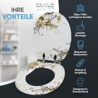 WC-Sitz mit Absenkautomatik Flower - Premium Toilettendeckel direkt vom Hersteller