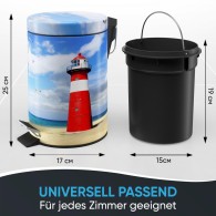 Kosmetikeimer Leuchtturm 3 Liter
