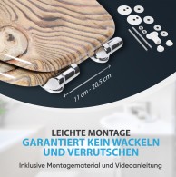 WC-Sitz mit Absenkautomatik Grain - Premium Toilettendeckel direkt vom Hersteller