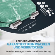 WC-Sitz mit Absenkautomatik Marmor Grün - Premium Toilettendeckel direkt vom Hersteller
