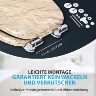 WC-Sitz mit Absenkautomatik Sand Stone - Premium Toilettendeckel direkt vom Hersteller